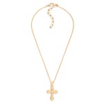 Wholesale chain Link Necklace Baroque Metal Cross Pendant L Extender L