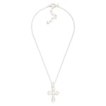 Wholesale chain Link Necklace Baroque Metal Cross Pendant L Extender L