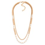 Wholesale layered Twisted Chain Link Beaded Necklace L Extender L