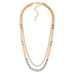 Wholesale layered Twisted Chain Link Beaded Necklace L Extender L