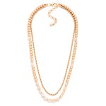 Wholesale layered Twisted Chain Link Beaded Necklace L Extender L