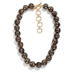 Wholesale chunky Acetate Animal Print Bead Beaded Necklace L Extender L