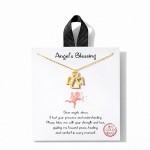 Wholesale dainty Chain Link Necklace Metal Hollow Angel Pendant Gold Dipped Hypo