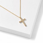 Wholesale cross pendant necklace set pave stones presented printed inspirational
