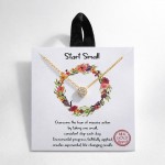 Wholesale dainty Chain Link Necklace Cubic Zirconia Circle Pendant L Extender L