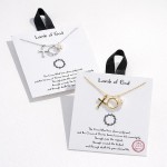 Wholesale dainty Chain Link Necklace Metal Cross Crown Thorns pearl Pendants L E