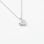 Wholesale dainty Chain Link Necklace Metal Heart Pendant Gold Dipped Hypoallerge