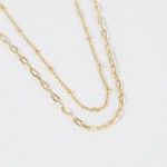 Wholesale layered Chain Link Necklace Gold Dipped Hypoallergenic Brass Base L Ex