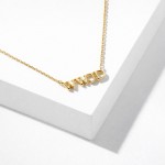 Wholesale dainty Chain Link Necklace Metal WWJD Pendant Gold Dipped Hypoallergen