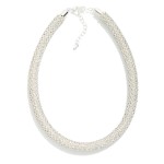 Wholesale rhinestone Mesh Stretch Necklace L Extender L