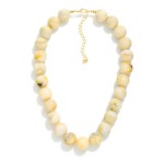 Wholesale marbled Acetate Bead Beaded Necklace L