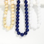 Wholesale marbled Acetate Bead Beaded Necklace L