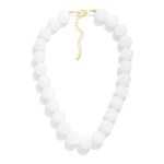 Wholesale marbled Acetate Bead Beaded Necklace L