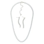 Wholesale cubic Zirconia Long Earring Necklace Set Earrings L Necklace L Extende
