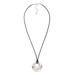Wholesale waxed Cord Necklace Metal Tapered Hoop Pendant L Extender L