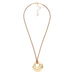 Wholesale waxed Cord Necklace Metal Tapered Hoop Pendant L Extender L