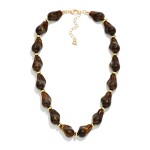 Wholesale marbled Acetate Baroque Bead Beaded Necklace L Extender L