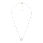 Wholesale dainty Chain Link Necklace Cubic Zirconia Circle Pendant Gold Dipped L
