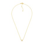 Wholesale dainty Chain Link Necklace Cubic Zirconia Butterfly Pendant Gold Dippe