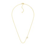 Wholesale dainty Chain Link Necklace Cubic Zirconia East West Cross Pendant Gold