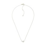Wholesale dainty Chain Link Necklace Cubic Zirconia East West Cross Pendant Gold