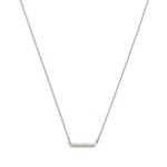 Wholesale dainty Chain Link Necklace Cubic Zirconia Bar Pendant Gold Dipped L Ex