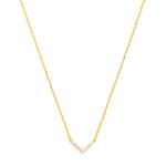 Wholesale dainty Chain Link Necklace Cubic Zirconia Arrow Pendant Gold Dipped L