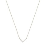 Wholesale dainty Chain Link Necklace Cubic Zirconia Arrow Pendant Gold Dipped L