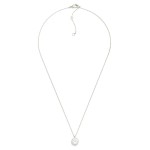 Wholesale dainty Chain Link Necklace Cubic Zirconia Circle Pendant Gold Dipped L