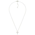 Wholesale dainty Chain Link Necklace Cubic Zirconia Cross Pendant Gold Dipped L