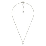 Wholesale dainty Chain Link Necklace Cubic Zirconia Teardrop Pendant Gold Dipped