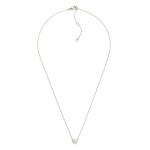 Wholesale dainty Chain Link Necklace Pave Cubic Zirconia Heart Pendant Gold Dipp