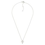 Wholesale dainty Chain Link Necklace Cubic Zirconia Cross Pendant Gold Dipped L