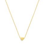 Wholesale dainty Chain Link Necklace Metal Heart Pendant Gold Dipped L Extender