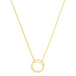 Wholesale dainty Chain Link Necklace Metal Hoop Pendant Gold Dipped L Extender L