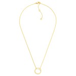 Wholesale dainty Chain Link Necklace Metal Hoop Pendant Gold Dipped L Extender L
