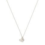 Wholesale dainty Chain Link Necklace Cubic Zirconia Butterfly Pendant Gold Dippe