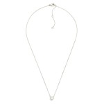 Wholesale dainty Chain Link Necklace Cubic Zirconia Circle Metal Border Pendant