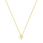 Wholesale dainty Chain Link Necklace Cubic Zirconia Cross Pendant Gold Dipped L