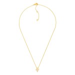Wholesale dainty Chain Link Necklace Cubic Zirconia Cross Pendant Gold Dipped L