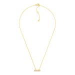 Wholesale dainty Chain Link Necklace Cubic Zirconia Bar Pendant Gold Dipped L Ex