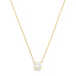 Wholesale dainty Chain Link Necklace Cubic Zirconia Pendant Gold Dipped L Extend