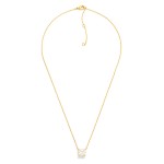 Wholesale dainty Chain Link Necklace Cubic Zirconia Pendant Gold Dipped L Extend