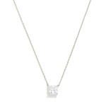 Wholesale dainty Chain Link Necklace Cubic Zirconia Pendant Gold Dipped L Extend