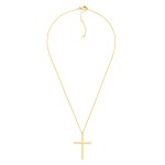 Wholesale dainty Chain Link Necklace Metal Cross Pendant Gold Dipped L Extender
