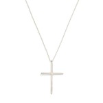 Wholesale dainty Chain Link Necklace Metal Cross Pendant Gold Dipped L Extender