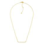 Wholesale dainty Chain Link Necklace Cubic Zirconia Bar Pendant Gold Dipped L Ex