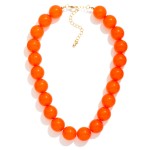 Wholesale chunky Round Bead Necklace strung oversized glossy beads bold polished