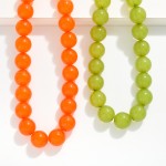 Wholesale chunky Round Bead Necklace strung oversized glossy beads bold polished