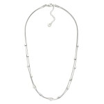 Wholesale layered Snake Chain Necklace Metal Square Stations Stainless Steel Wat